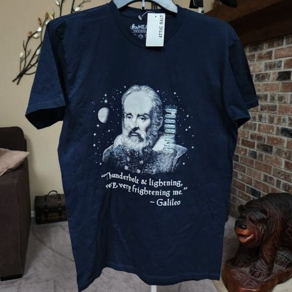 NWT Headline sz medium Galileo saying unisex shirt